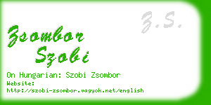 zsombor szobi business card